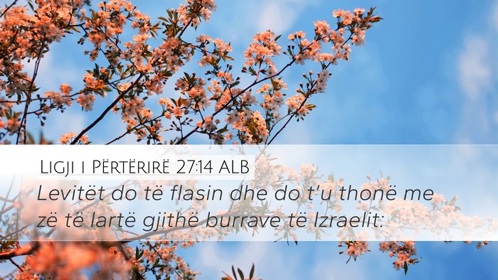Ligji i Përtërirë 27:14 ALB Desktop Wallpaper - Levitët do të flasin dhe do t’u thonë me zë - Desktop Bible Verse Wallpaper
