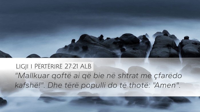 Ligji i Përtërirë 27:21 ALB Desktop Wallpaper - 