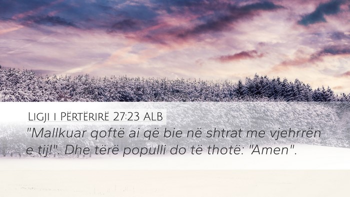 Ligji i Përtërirë 27:23 ALB Bible Verse Image