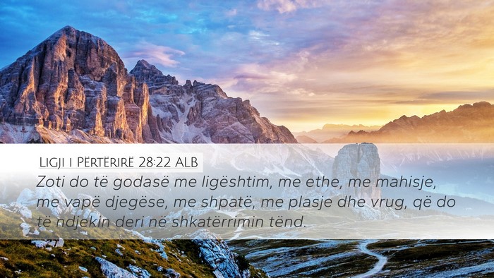 Ligji i Përtërirë 28:22 ALB Bible Verse Image