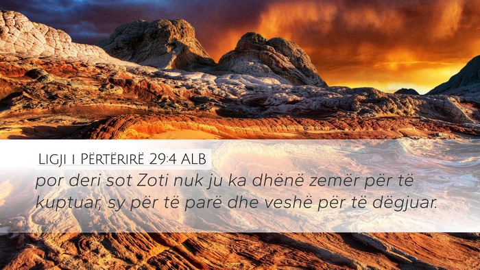 Ligji i Përtërirë 29:4 ALB Bible Verse Image