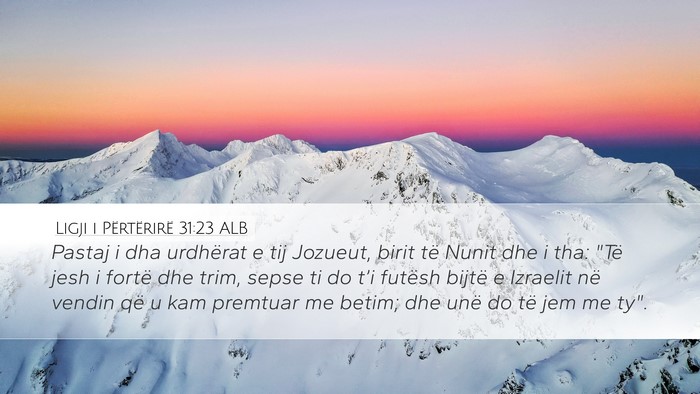 Ligji i Përtërirë 31:23 ALB Bible Verse Image