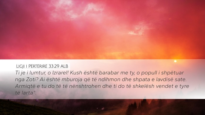 Ligji i Përtërirë 33:29 ALB Bible Verse Image