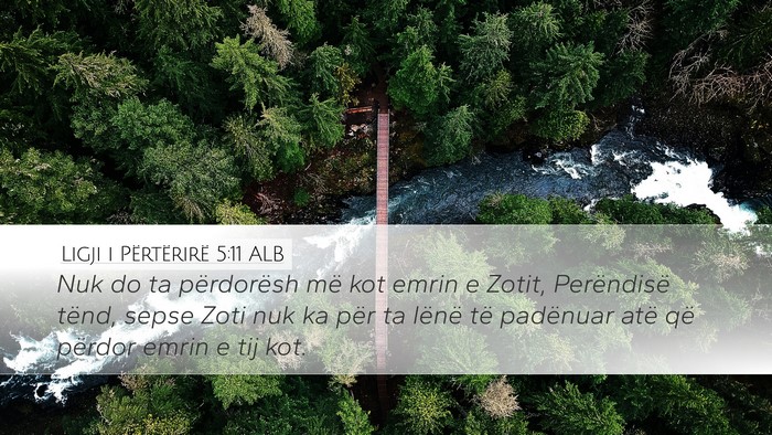 Ligji i Përtërirë 5:11 ALB Bible Verse Image