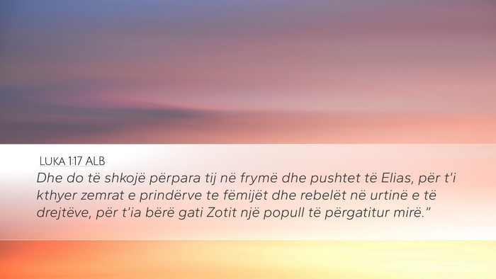 Luka 1:17 ALB Bible Verse Image