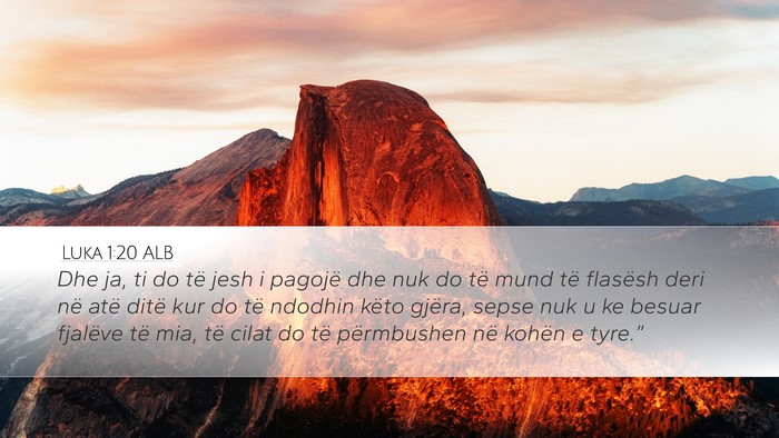 Luka 1:20 ALB Bible Verse Image