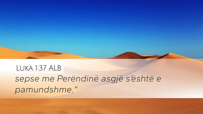 Luka 1:37 ALB Bible Verse Image