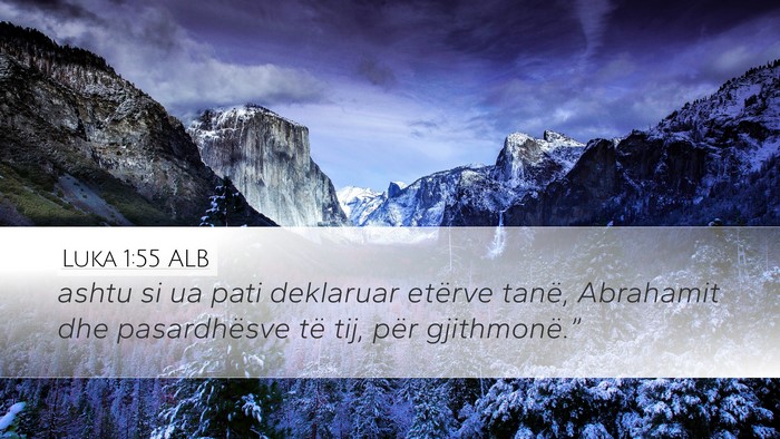 Luka 1:55 ALB Bible Verse Image