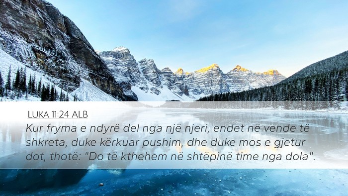 Luka 11:24 ALB Bible Verse Image