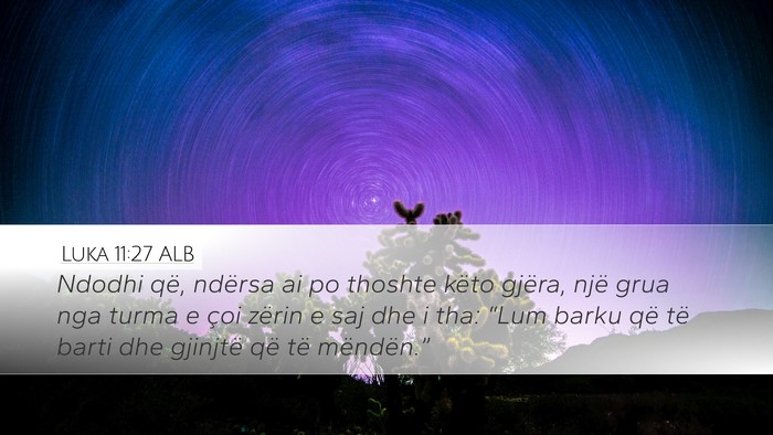 Luka 11:27 ALB Bible Verse Image