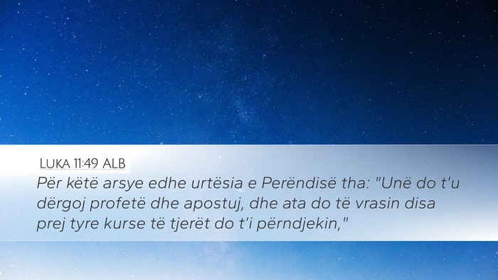 Luka 11:49 ALB Desktop Wallpaper - Për këtë arsye edhe urtësia e Perëndisë - Desktop Bible Verse Wallpaper