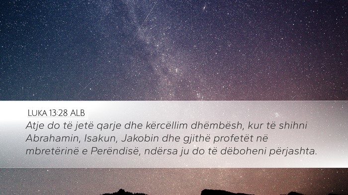 Luka 13:28 ALB Bible Verse Image