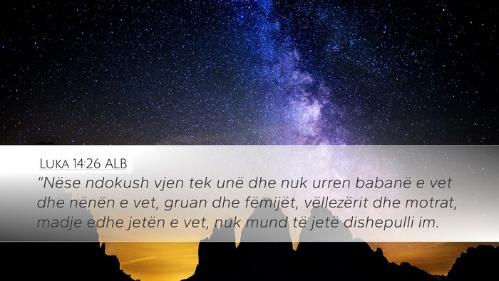 Luka 14:26 ALB Bible Verse Image