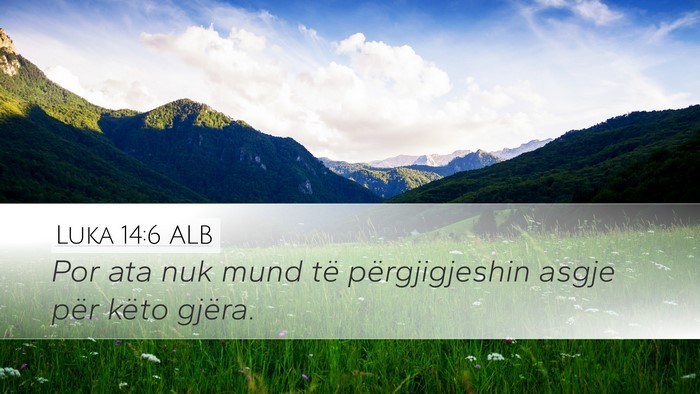 Luka 14:6 ALB Desktop Wallpaper - Por ata nuk mund të përgjigjeshin asgje për - Desktop Bible Verse Wallpaper