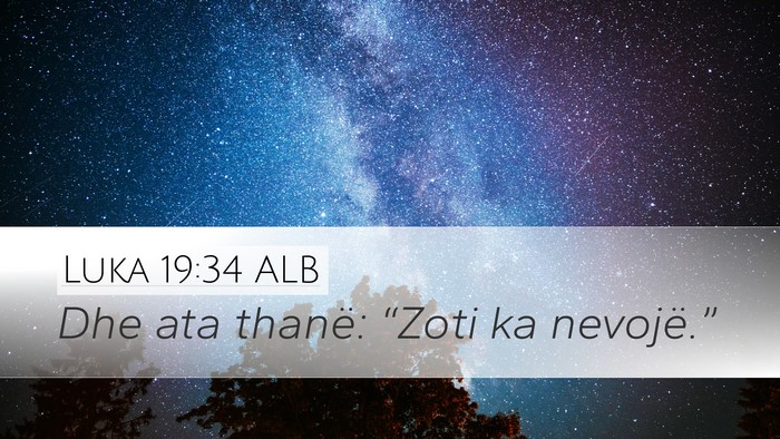 Luka 19:34 ALB Bible Verse Image