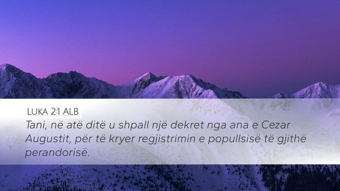 Luka 2:1 ALB Bible Verse Image
