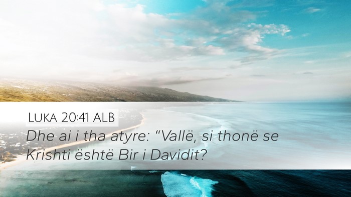 Luka 20:41 ALB Bible Verse Image