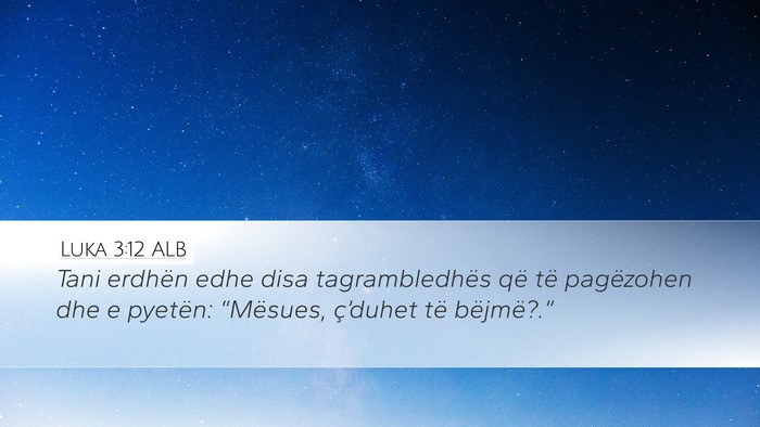 Luka 3:12 ALB Bible Verse Image