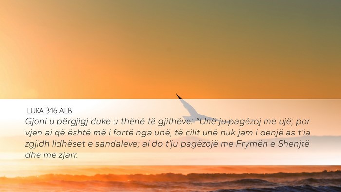Luka 3:16 ALB Bible Verse Image