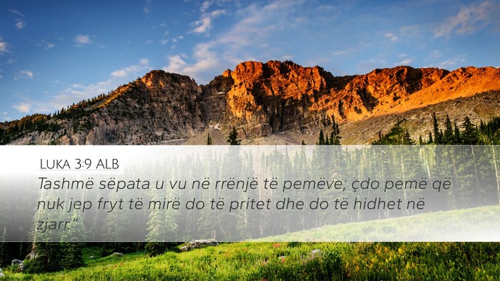 Luka 3:9 ALB Bible Verse Image