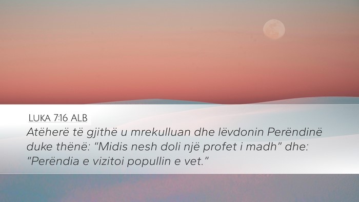Luka 7:16 ALB Bible Verse Image