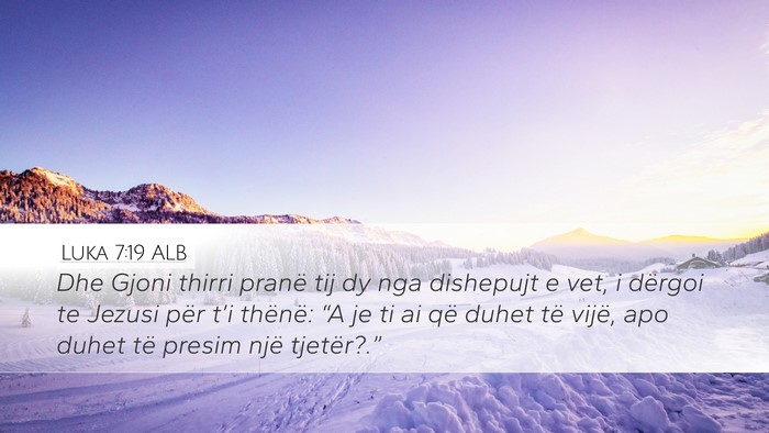 Luka 7:19 ALB Bible Verse Image