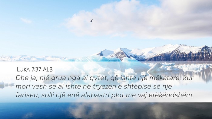 Luka 7:37 ALB Bible Verse Image