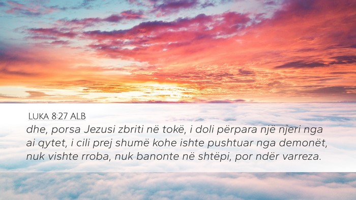 Luka 8:27 ALB Bible Verse Image