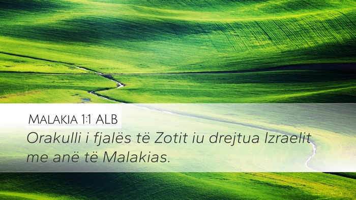Malakia 1:1 ALB Bible Verse Image