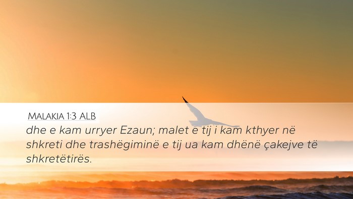 Malakia 1:3 ALB Bible Verse Image