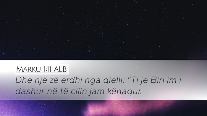 Marku 1:11 ALB Bible Verse Image