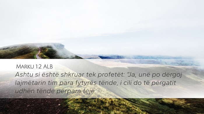 Marku 1:2 ALB Bible Verse Image