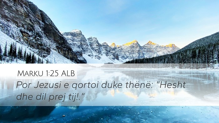Marku 1:25 ALB Bible Verse Image