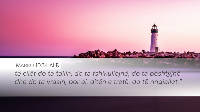 Marku 10:34 ALB Bible Verse Image