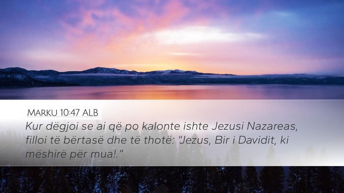 Marku 10:47 ALB Bible Verse Image