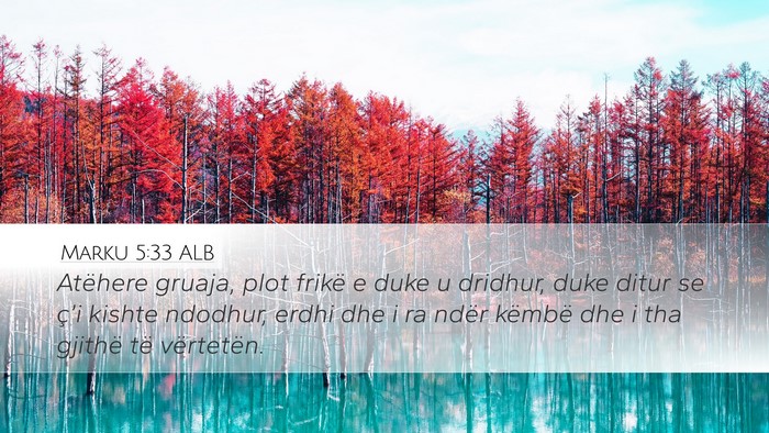Marku 5:33 ALB Bible Verse Image