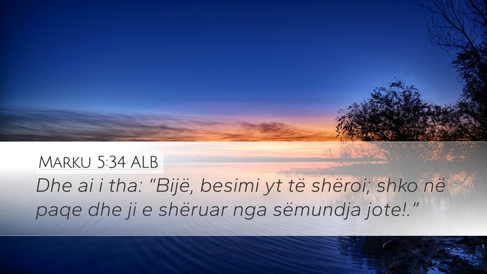 Marku 5:34 ALB Bible Verse Image