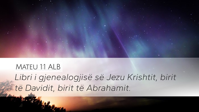 Mateu 1:1 ALB Bible Verse Image