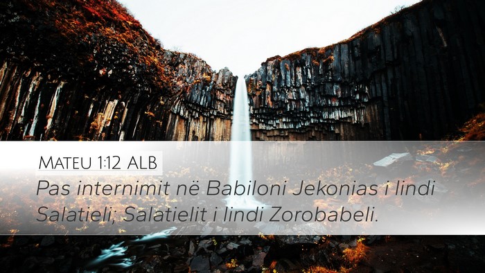 Mateu 1:12 ALB Bible Verse Image