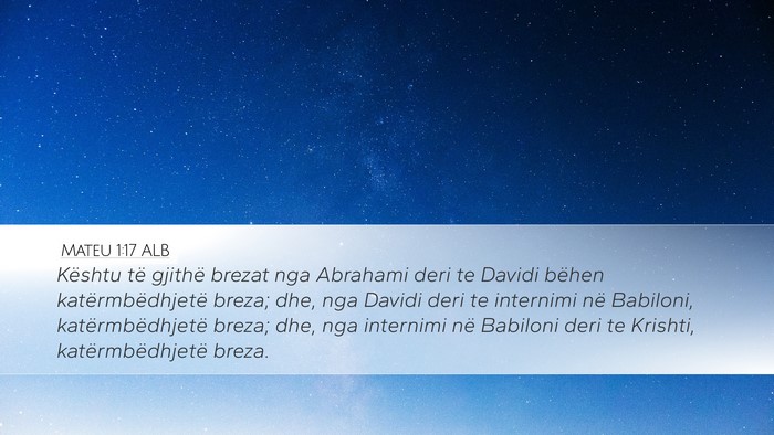 Mateu 1:17 ALB Bible Verse Image