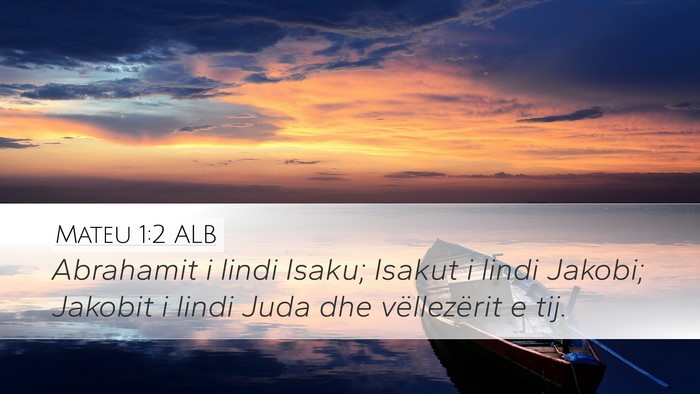 Mateu 1:2 ALB Bible Verse Image