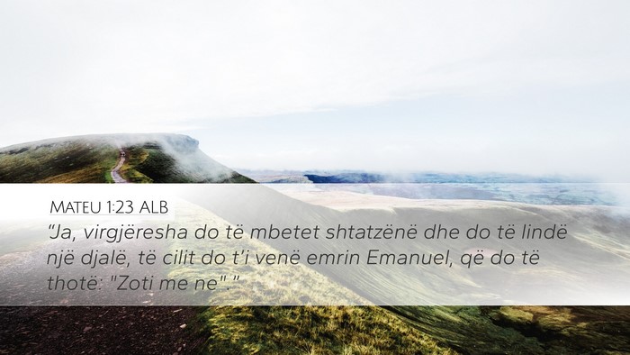 Mateu 1:23 ALB Bible Verse Image