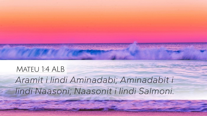 Mateu 1:4 ALB Bible Verse Image