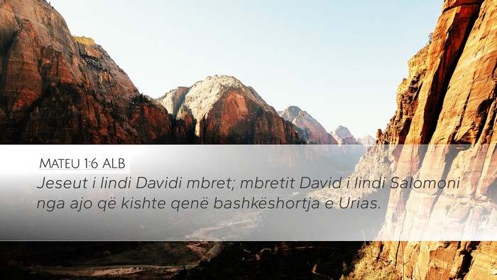 Mateu 1:6 ALB Bible Verse Image