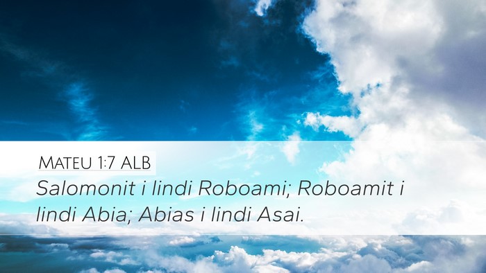 Mateu 1:7 ALB Bible Verse Image