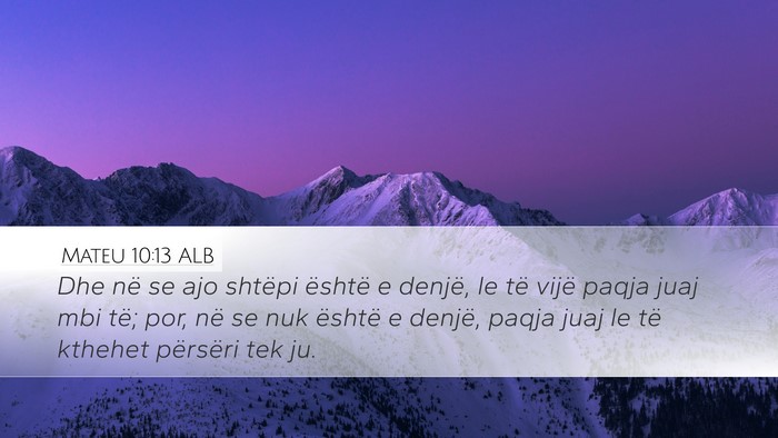 Mateu 10:13 ALB Bible Verse Image