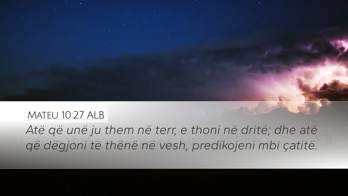 Mateu 10:27 ALB Bible Verse Image