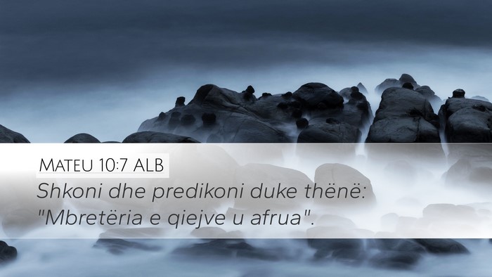 Mateu 10:7 ALB Bible Verse Image