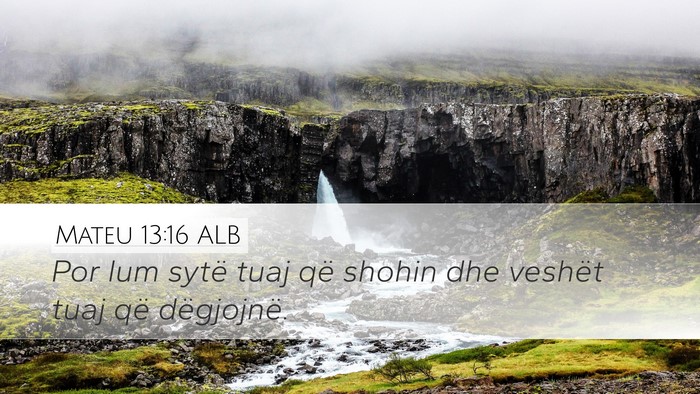 Mateu 13:16 ALB Bible Verse Image