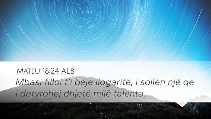 Mateu 18:24 ALB Bible Verse Image